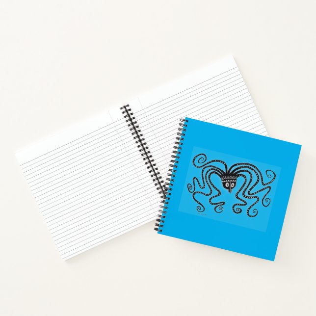 Mycenaean Greek Inspired Blue Octopus Notebook (Inside)