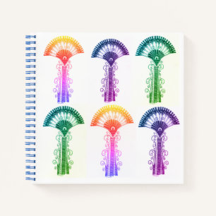 Mycenaean Greek Inspired Colourful Floral Notebook