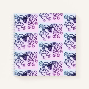 Mycenaean Greek Inspired Colourful Octopus Noteboo Notebook