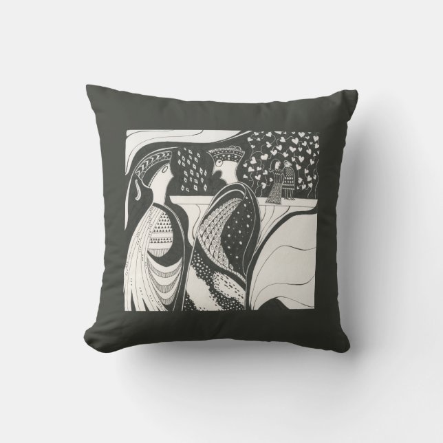Mycenaean Greek Inspired Gossips Pillow (Front)