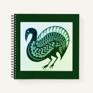 Mycenaean Greek Inspired Green Bird Notebook