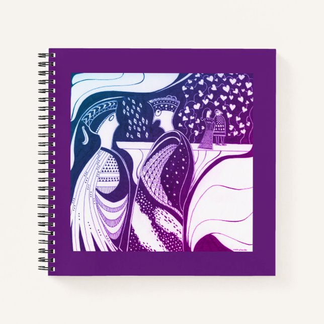 Mycenaean Greek Inspired Purple Gossips Notebook (Front)