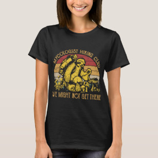 Mycologist Hiking Club Mushroom Sloth T-Shirt