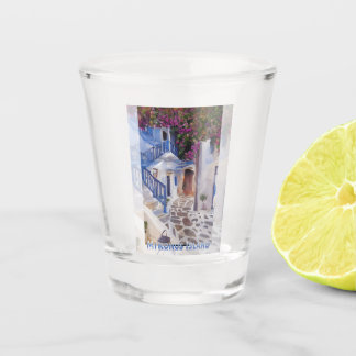 Myconos coffee mug shot glass