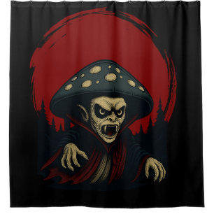 MycoVamp-Bleeding Tooth Fungi Shower Curtain