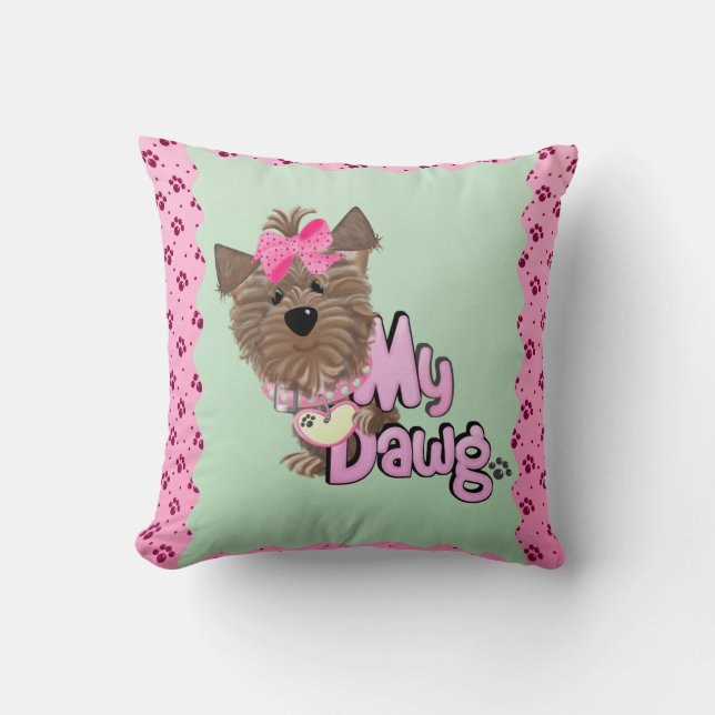 MyD Throw Pillow 20" x 20" (Front)