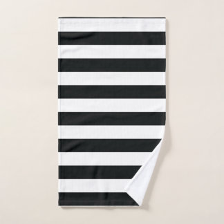 Mydeas | Black & White Thick Stripes Hand Towel