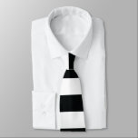 Mydeas | Black & White Thick Stripes Tie<br><div class="desc">Wide Straight Simple Solid Coloured Horizontal Even Identical Modern Geometric Lines And Bands. The unique print design featured on this product was created especially for you by the artist of Mydeas. Additional colours may be available. Visit our shop for more great gift ideas! :D ====================================================== DESIGN NAME: Simple Stripes (Thick)...</div>