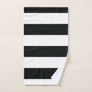 Mydeas | Black & White Wide Stripes Hand Towel