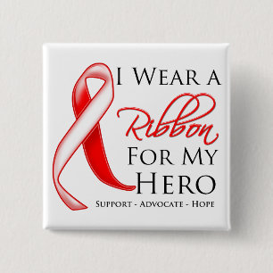 Myelodysplastic Syndromes I Wear a Ribbon For My H 15 Cm Square Badge