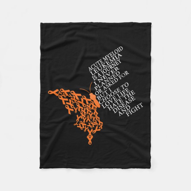Myeloid Leukaemia Warrior  Fleece Blanket (Front)