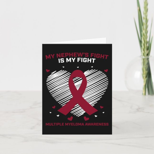 Myeloma Awareness Ribbon Blood Cancer Survivor Pla Card (Front)