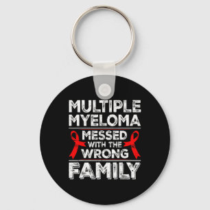 Myeloma Awareness Ribbon Blood Cancer Survivor Pla Key Ring