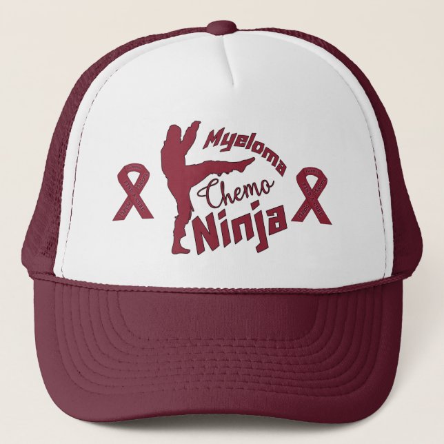Myeloma Chemo Ninja Trucker Hat (Front)