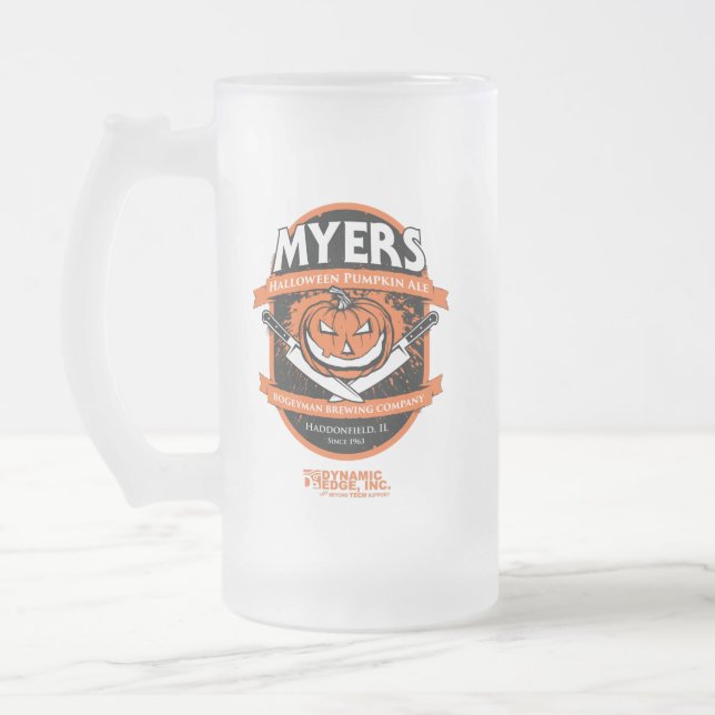 Myer's Pumpkin Ale Frosted Glass Beer Mug (Left)