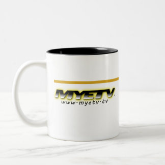 MYETV black and white Goldenrod mug