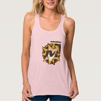 MYETV Women's Flowy Racerback Tank Top (Pink)