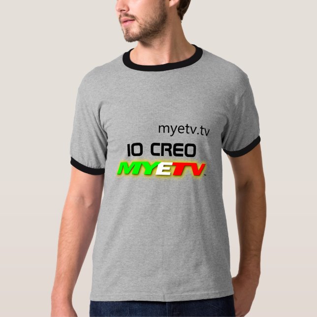 MYETV's italian Men's Basic Ringer T-Shirt (Front)