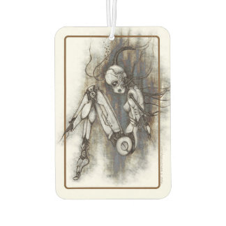 Myisa Broken Robot Girl Dark Art Illustration Car Air Freshener