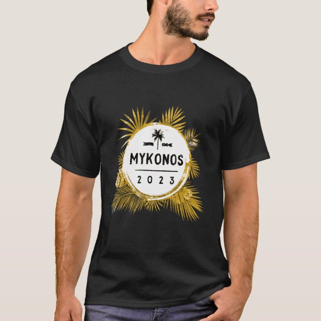 Mykonos 2023 Travel Team Greece Tour Vacation T-Shirt (Front)