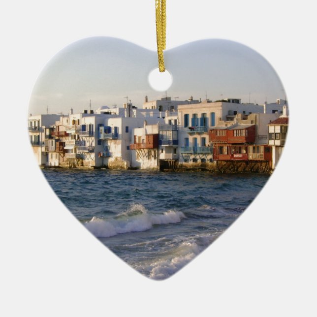 Mykonos 4 ceramic tree decoration (Front)