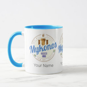 Mykonos Cyclades Islands Greece Vintage Souvenir Mug