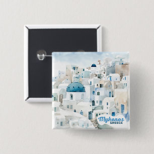 Mykonos Greece 15 Cm Square Badge