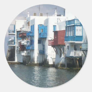 Mykonos, Greece Classic Round Sticker