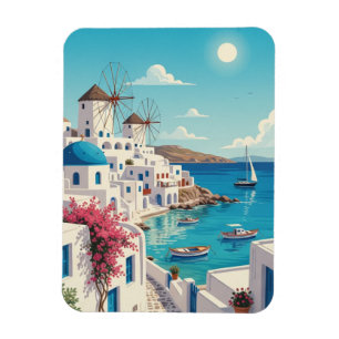 Mykonos Greece Cyclades Travel Magnet