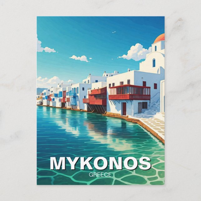 Mykonos Greece Greek Islands Postcard (Front)