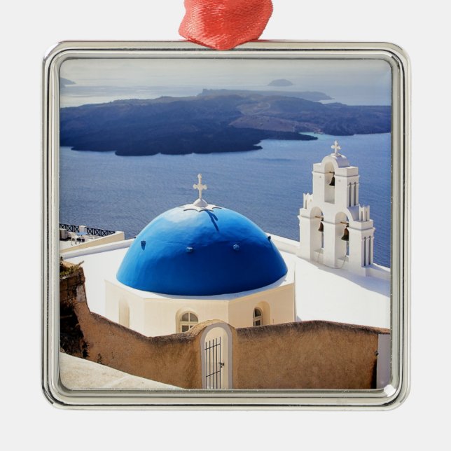 Mykonos Greece Travel Europe Tourism Santorini Metal Tree Decoration (Front)