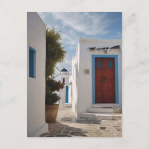 Mykonos Greece Travel Postcard