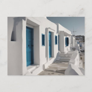 Mykonos Greece Travel Postcard