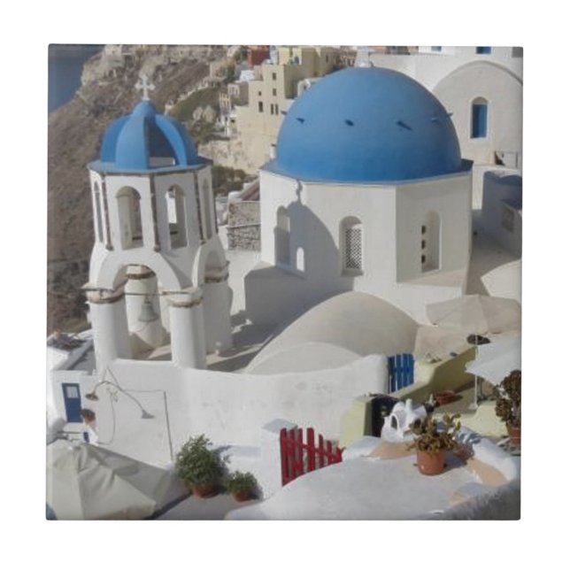 Mykonos Greece Travel Tile (Front)