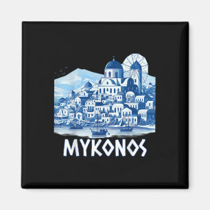 Mykonos Island Greece Greek Souvenir Summer Vacati Magnet