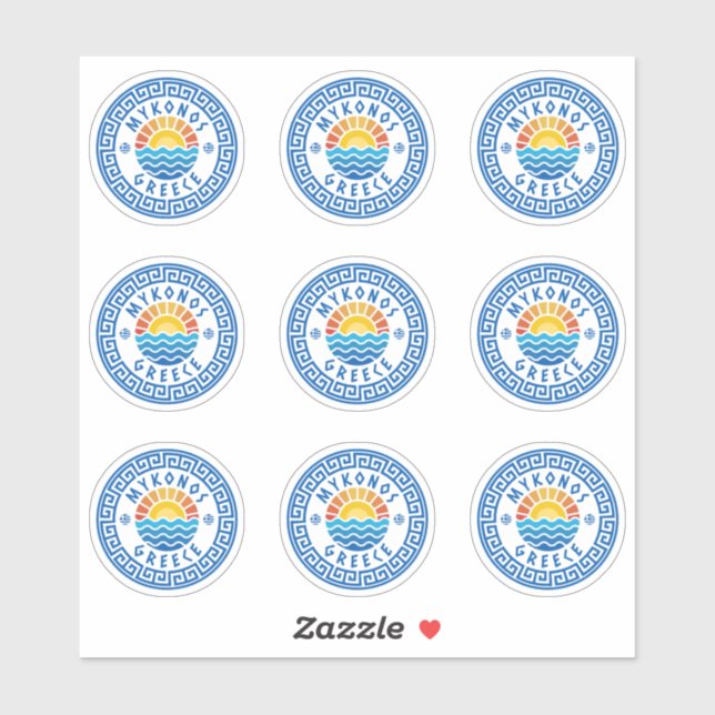 Mykonos Island, Greece Multiple Pack Sticker (Sheet)