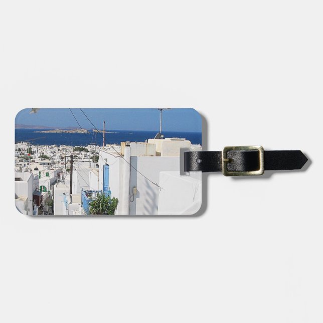Mykonos Luggage Tag (Front Horizontal)
