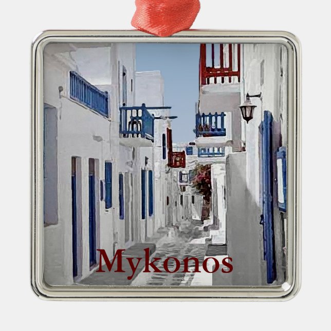 Mykonos Metal Tree Decoration (Front)