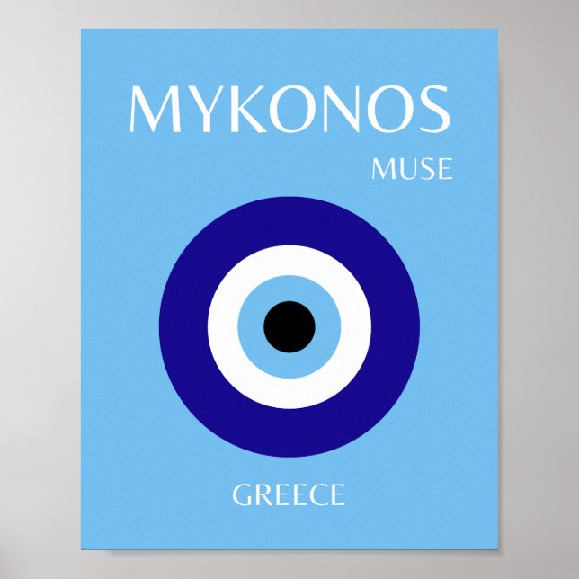 Mykonos Muse, Blue Poster (Front)