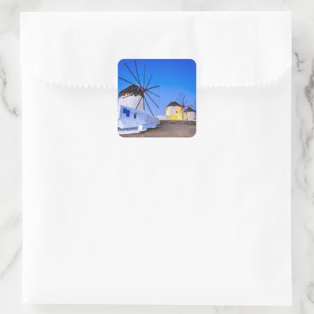 Mykonos Square Sticker (Bag)