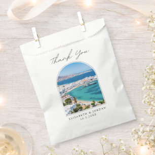 Mykonos Wedding Favour Greece Photo Thank You Favour Bags