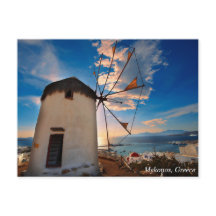 Mykonos Windmill Sunset, Greece