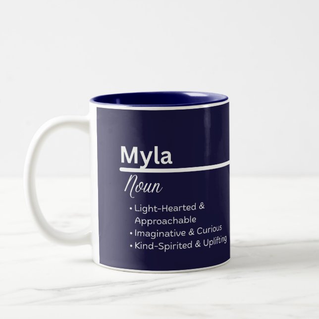 Myla Personalized Coffee Mug (Left)