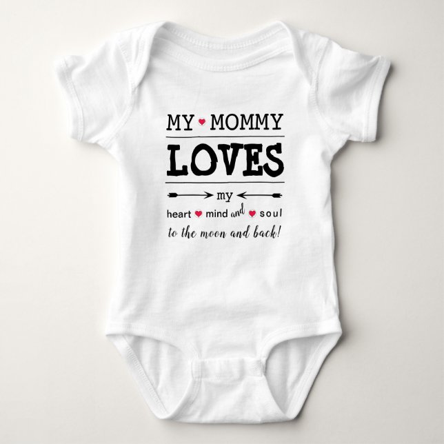 MyMommy "My Mummy Loves Me" Baby Bodysuit (Front)