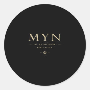 MYN Vintage Retro Washed Streetwear Classic Round Sticker