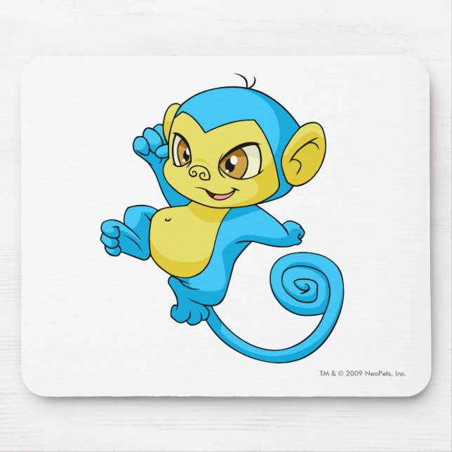 Mynci Blue Mouse Pad (Front)