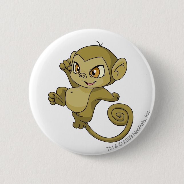 Mynci Brown 6 Cm Round Badge (Front)