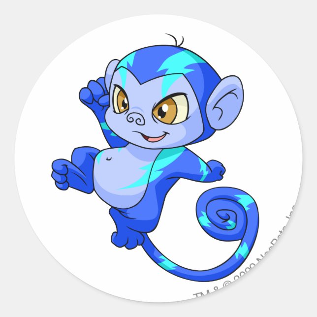 Mynci Electric Classic Round Sticker (Front)