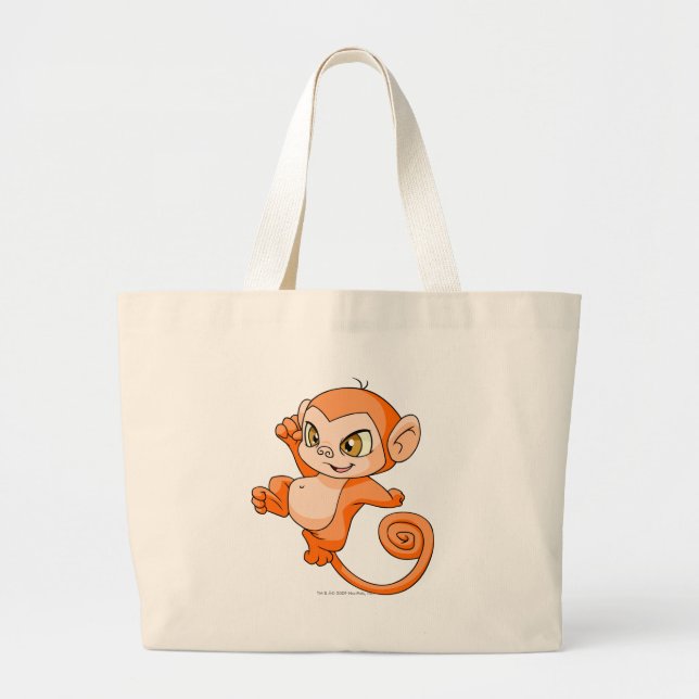 Mynci Orange Large Tote Bag (Front)