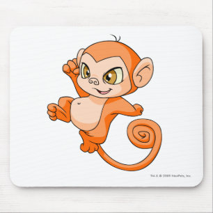 Mynci Orange Mouse Pad